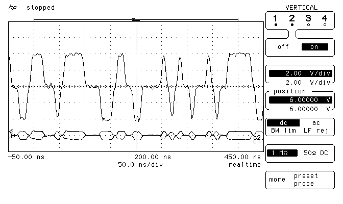 Measure of differential Ethernet signal using two passive probes